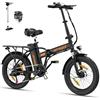 HITWAY Bicicletta Elettrica Pieghevole, 20*3,0/20*4,0 Fat Tire Bici Elettrica Adulto E-Bike con Li-Batteria 36V 12Ah/48V 15Ah, Motore 250W, Max Velocità 25 km/h, Autonomia 35-90km/45-100km