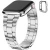 Fullmosa Cinturino per Apple Watch SE3 40mm 41mm 38mm Acciaio Inox,Argento