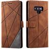 SONWO Cover per Galaxy Note 9, Flip Caso in PU Pelle Case Cover Portafoglio Custodia per Samsung Galaxy Note 9, [Kickstand] [Slot per Schede], Marrone