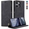 owlhold Cover Xiaomi Redmi 12 4G/5G/ note 12R/ POCO M6 Pro 5G Custodia Magnetica Portafoglio Flip[Antiurtoo][Cavalletto][Carta Fessura] Cover Pelle per Xiaomi Redmi 12 - Nero