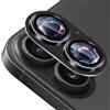 MiKoyi Pellicola Fotocamera per iPhone 16 / iPhone 16 Plus, Protezione Obiettivo della Vetro Temperato Protezione Fotocamera HD Telaio Alluminio Durezza 9H per iPhone 16 / iPhone 16 Plus, Nero