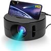 VBESTLIFE Mini Videoproiettore, Proiettore LED Portatile con Telefono Stesso Schermo per Tablet Smartphone, Proiettore Cinematografico Home Theater per Bambini per Bambini, Supporto