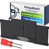 NinjaBatt Batteria A1466 per Apple MacBook Air 13″ (Metà 2012, Metà 2013, Inizio 2014, Inizio 2015, 2017) A1369 (Versione Fine 2010, Metà 2011) A1496 A1405 A1377 [7160mAh/54.4Wh/7.6V]