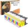 D&C LC1240 LC1220 Cartucce d'inchiostro compatibili con Brother LC-1220 LC-1240, adatte per Brother MFC-J5910 DW, MFC-J430W, MFC-J625 DW, MFC-J6510 W, MFC-J6710 DW, MFC-J6910 DW, DCP-J525 W