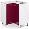Vicco Mobile ad angolo cucina R-Line, Rosso lucido, 75.6 cm senza piano di lavoro