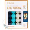 GuirLED - Guirlanda luminoso a LED per batuffoli di cotone USB - Luce notturna per bambini 2h - Alimentatore doppio USB 2A incluso - 3 intensità - 32 sfere 3,2m - Oceano