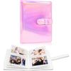 Amimy Album fotografico con 64 tasche per pellicola da 5,7 x 7,6 cm, mini album piccoli per fotocamera istantanea Fujifilm Instax Mini, raccoglitore per foto Kpop (Magico Rosa)