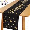 Mumjooyi Runner da Tavolo per Compleanno Runner Tavola Compleanno 35 x 185 cm Tovaglia Festa Tovaglia Compleanno Lavabile per Uomini e Donne Decorazione da Tavolo