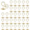 ZYEKIU 30 Pezzi Oro Segnaposto Tavolo, Segnaposto Matrimonio, Porta Foto, Titolari di Carta Numero di Tabella, Memo Clip, per Feste, Ristoranti, Foto, Matrimoni, Banchetti, Eventi (Rotondo)