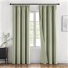 MIULEE Tende Oscuranti per Interni con Fettuccia L 140 x A 280 cm, Tenda Verde Salvia Soggiorno Moderne 2 pezzi, Tenda per Finestra Termica Isolante,Tende Oscurante Finestra Camera da Letto Salotto