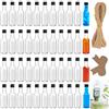 Ksnowqi 44 Pezzi Bottiglie Alcolici di Plastica, Mini Bottiglie Alcolici Bomboniere 25 ml, Bottigliette Liquore Mignon, Bottiglie Piccole Plastica per Succo, Campione, Matrimoni e Feste Viaggi