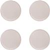 AURORAF Set di 4 cuscini per sedia, rotondi, 30 cm, lavabili, antiscivolo e confortevoli, per sedie, interni ed esterni (beige)