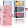 Czzmy 96 Porta Biglietti da Visita Carta di Libro in PVC Carte per Conservare Biglietto da Visita Carte Fedeltà Porta Carta di Credito ecc, 1-rosa Splash Ink, 1 Pièces