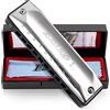 East Top 10 fori 20 toni armonica diatonica blues T002 chiave di Do con custodia per musicisti professionisti e studenti