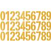 YIKIADA 30 PCS Numeri Adesivi Grandi Vinile per Numerare Porte, Cassette delle Lettere, Adesivo con numero Impermeabile, Etichette - Oro