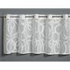 Gardinia Sehlbach Tenda bistrot a cerchi Scherli, Bianco, 135 x 50 cm, Motivo elegante, Opaca, Traslucida, Occhiello appeso, Decorazione elegante