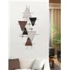 Casablanca modernes Design Bandiera da parete in metallo lucido e strutturato, 38 x 78 x 4 cm, antracite, beige, marrone
