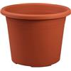 Dehner Vaso per piante Cylindro, resistente al gelo/ai raggi UV/resistente alle intemperie, riciclato, ca. Ø 40 cm, altezza 28 cm, plastica, terracotta
