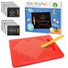 AMFUN Tavolo da Disegno Magnetico, Magico Gioco Magnetico, Lavagna Magnetica per Bambini, da Portare con sé, Bambini Giocattolo Educativo per dai 3 Anni in su (Rosso)