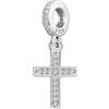 Odinstone Charm Croce Argento 925 Charms Croce compatibili Bracciale Pendente Religioso Cross Bead Originale Passions Moments Regalo Gioielli