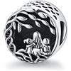 Odinstone Charm Famiglia Argento 925 Charms Albero genealogico compatibili Bracciale Pendente Albero della vita Bead Madre Figlia Figlio Originale Passions Moments Regalo Gioielli Festa della mamma