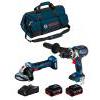 BOSCH Kit BK2013BAG (GSR 18V-110 C + GWS 18V-7 + 2 x 4,0 Ah + GAL18V-40 + HD BAG)