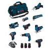 BOSCH Kit BMKB9-28CD3 (GSR12V-15+GTB12V-11+GDR12V-105+GWS12V-76+GST12V-70+GOP12V-28+GSA12V-14+GLI12V-80+GHO12V-20+3x2,0Ah...)