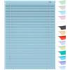 Generic Tende Veneziana in Alluminio Su Misura da Interno, 25mm Veneziane da Interno Finestre Oscurante Orizzontali Privacy Protezione Persiane per Ufficio Bagno Camera da Letto Larghezza 25-165cm(Blu)