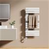 EMKE Scaldasalviette Elettrico con Termostato 1041x500 mm, 600W Bianco, Scaldasalviette a Basso Consumo, Resistenza Riscaldante con Timer, Termoarredo Bagno, Scaldasalviette Elettrico Bagno