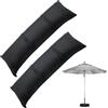 HINGTAI 2 pezzi base per ombrellone peso sacchi di sabbia 2 x 44 libbre riempibili sacchi di sabbia vuoti, accessori per piscina all'aperto resistenti per giardino mobili da giardino trampolino patio nero