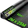 Green Thumbz Telo Pacciamatura 2x25M - 100g/m² Telo Anti Erbacce per Orto, Resistente Permeabile all'Acqu & Stabilizzazione ai Raggi UV Telo Anti Erbacce sotto Ghiaia