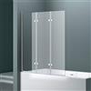doporro Pannello doccia per vasca da bagno, 130 x 140 cm, divisorio doccia 6 mm, vetro di sicurezza monolocale con rivestimento Nano