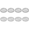 QUARKZMAN 8Pz 80mm/3.15 Griglia di Ventilazione Rotonda, Griglia Aerazione in Plastica, Griglia Aerazione Tonda con Fori a Maglie per Bagno Cucina Armadio Guardaroba, Grigio Chiaro