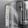 hevenaov Colonna Doccia Termostatico Nichel Spazzolato con Miscelatore Termostatico 38℃,5 Funzioni Pannello Doccia Set,Colonna doccia con soffione e doccetta,Soffione Fisso,Bocca Vasca,Acciaio Inox hevenaov