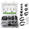 EXLECO 136pcs Fascette Stringitubo in Gomma P Clips Fermacavi in Acciaio Morsetto a P per Tubo Flessibile Ferma Cavi con Inserto di Gomma Kit di Fissaggio Tubi 6mm 8mm 10mm 13mm 16mm 19mm 25mm 32mm 38mm 45mm