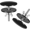 QH-Shop Acciaio Inossidabile Tappo Foro Rubinetto Lavello 2 Pezzi Copriforo Lavandino per Lavello da Cucina e da Bagno 5 cm Coperchio Foro Del Rubinetto Prova di Perdite Nero