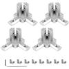 LALAGO 4 pezzi Connettore Angolare Profilo Alluminio Serie 20x20, Connettore Profilo 3 vie, Connettore Angolare Staffa Angolare Materiale di Fissaggio con Viti (argento)