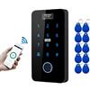 YAVIS TUYA RFID IP68 WiFi Controller di accesso impermeabile, doppia banda 125 kHz/13,56 MHz, con schermo, password touch, impronta digitale, NFC, tastiera, applicazioni mobili WG26 WG34, Portachiavi