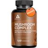 Bodyathlon Funghi Medicinali Complex- Reishi shiitake e maitake+ Cordyceps sinensis+ Fungo del sole| Mix Funghi adattogeni- Stress memoria e concentrazione- Complesso Super Funghi Polisaccaridi- Bodyathlon