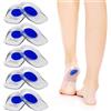 PlsMupn Set di 5 Paia di Talloniere in Silicone, Cuscinetti Gel Antishock per Alleviare Dolore da Tallonite, Sperone Calcaneare, Fascite Plantare e Dolori di Achille, Taglia Unisex (Large, Blu)