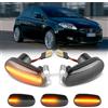 POPMOTORZ Indicatori di Direzione, LED Dinamici Indicatore di Direzione Laterale con Canbus Senza Errori 4014 SMD Installazione Semplice per Alfa Romeo 147 GT MiTo Bravo II Hatchback, 2 Pezzi