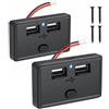 SIGANDG 4.8 A Dual Presa USB 12 v, 2 Porte presa usb auto, USB Pannello Presa di Ricarica, Rapido Impermeabile Presa di Corrente per Moto, Barche, Camion, Camper 12V/24V(2 PCS)