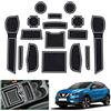 GAFAT 2018-2021 Nisan Qashqai J11 Tappetino antiscivolo in gomma per console centrale, scatola di stoccaggio, tappetino con cuciture per porte (bianco)