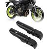 Fabater Poggiapiedi per Moto, Pedane per Passeggero Posteriore, Pedane Pieghevoli Pedali per Pedane per YZF R7 MT-07 MT-09 XSR 700 2021-2024, Lega di Alluminio (BLACK)