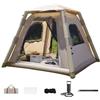 Kabxhueo Tenda gonfiabile per campeggio 4 persone, Tenda da campeggio gonfiabile con pompa, Glamping Tenda per famiglia 4 stagioni, impermeabile per esterni, con finestra e porte in rete