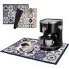 HMIEPRS Tappetino antigoccia macchina da caffè suola gomma antiscivolo asciugatura rapida, tappetino assorbente accessori cucina, bar, 40x30 cm