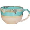 Ceraozmus Tazza da Caffè Grande 700 ml - Ceramica Con Manico per Zuppa, Tè, Cereali, Insalata, Cappuccino (Verde)