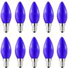 WULUN Lampadine colorate della candela 1W LED WULUN E14, risparmio energetico, illuminazione della decorazione del partito, AC/DC 220-240V, 10-Pack, BLU