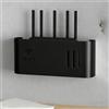 PZPIUGY Scatola Router WiFi, Scatola di Immagazzinaggio per Router WiFi, Mensola Router a Parete, Home scatola router wifi da parete, Scatola per Nascondi Cavi TV(Color:Black)