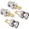 KUOQIY 4 Pezzi Connettore BNC Maschio a SMA Femmina, Adattatore da BNC a SMA, per Cavo di Prolunga Antenna WiFi